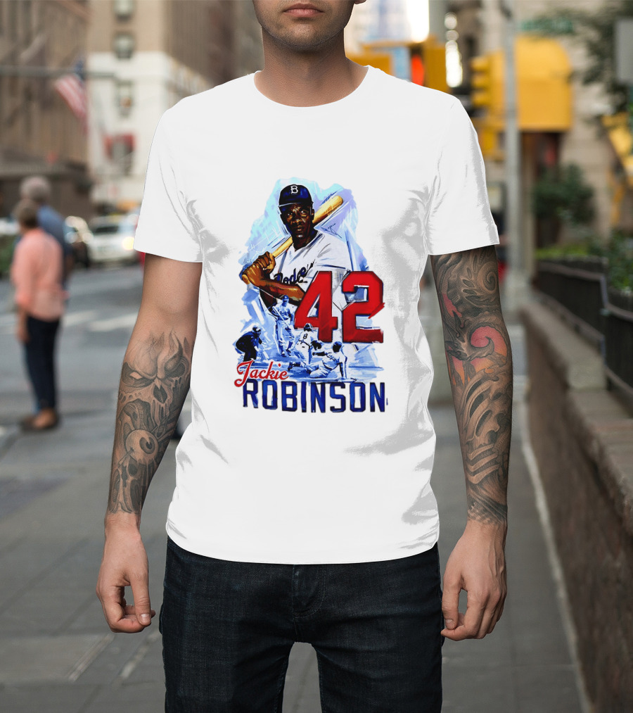 Jackie Robinson 42 Dodgers Baseball Legends T-Shirt