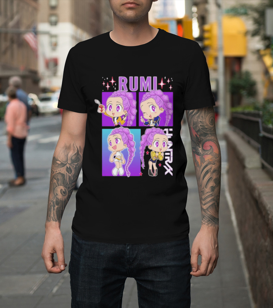 Rumi Kpop Huntrx Demon Hunters Cute Chibi Characters T-Shirt