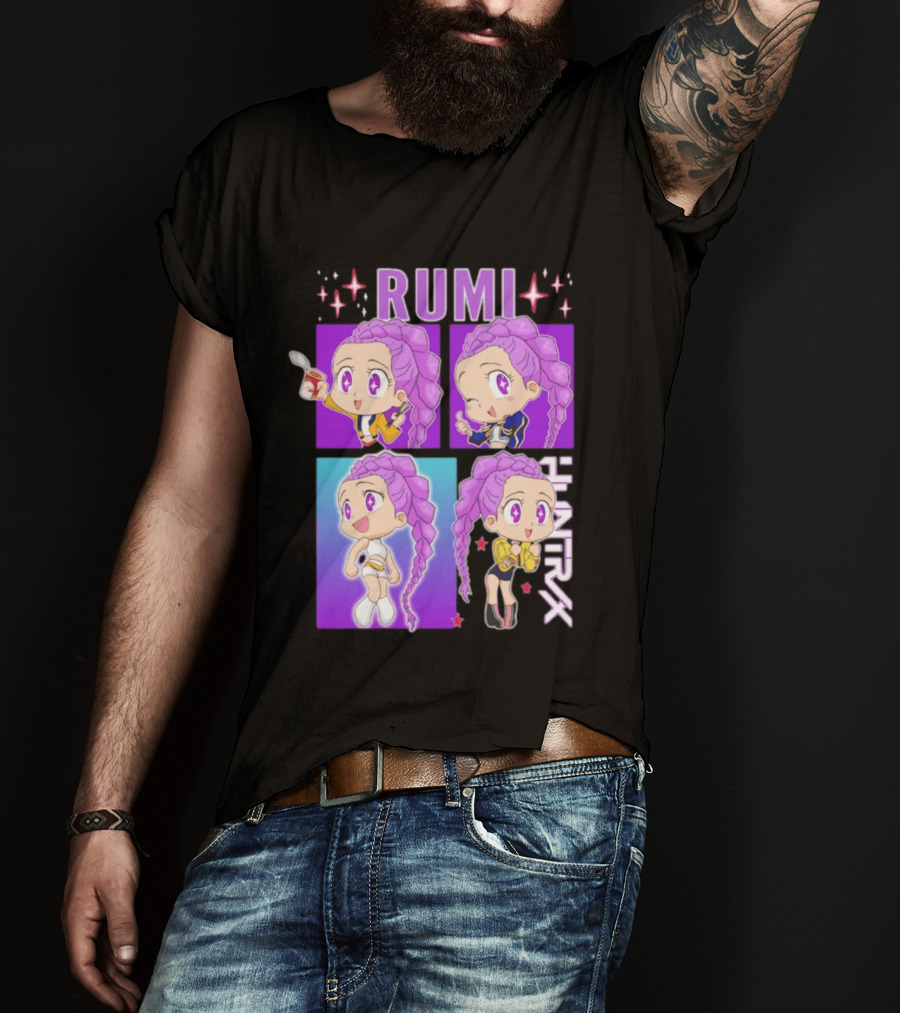 Rumi Kpop Huntrx Demon Hunters Cute Chibi Characters T-Shirt