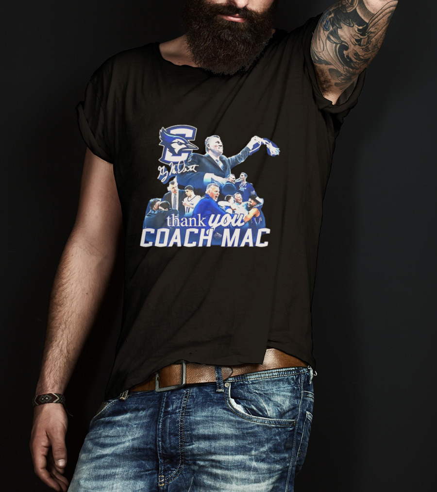 Thank You Coach Mac Creighton Bluejays Basketball T-Shirt