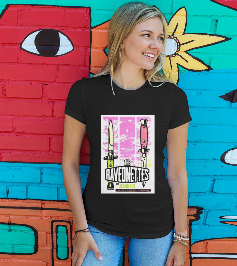 The Raveonettes Culture Room April 1 2026 Astari Nite Fort Lauderdale Concert Knives T-Shirt