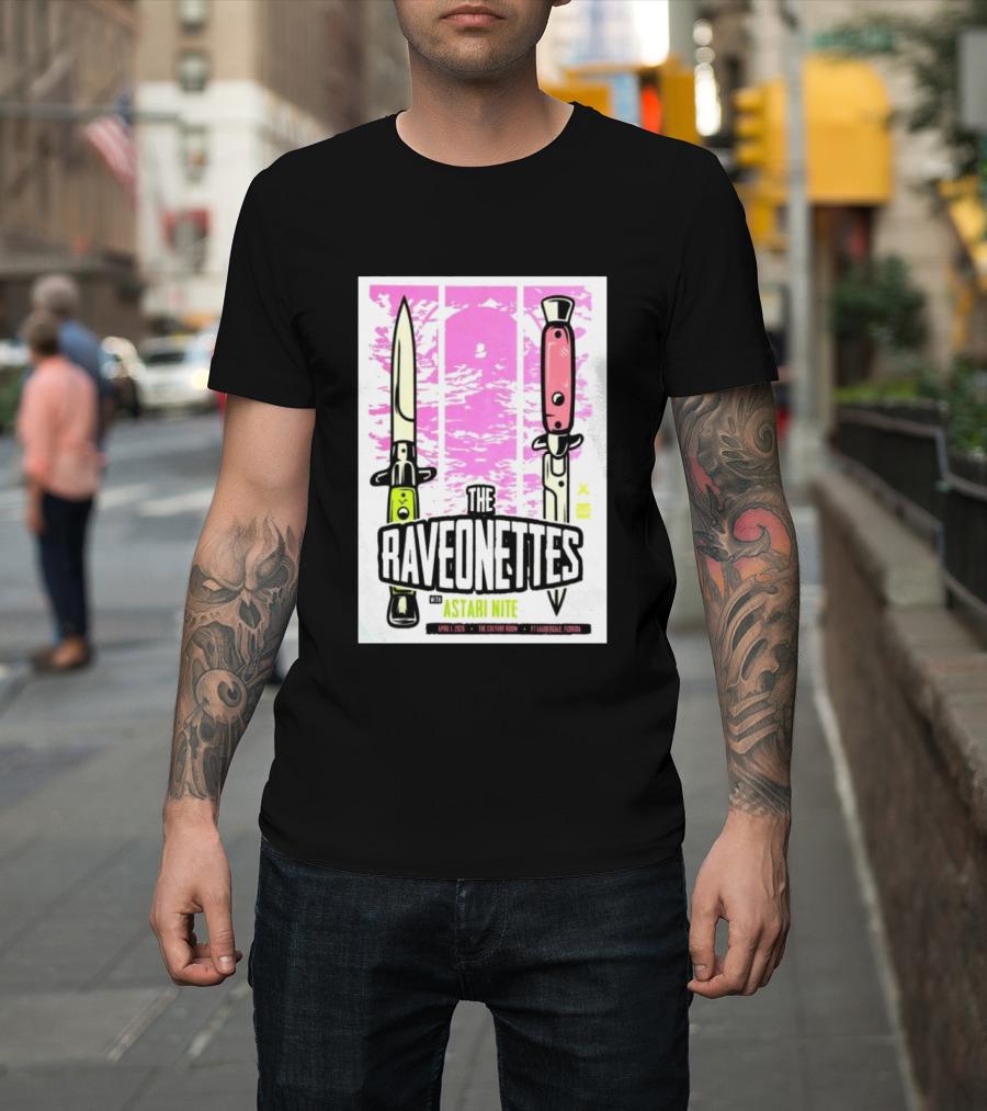 The Raveonettes Culture Room April 1 2026 Astari Nite Fort Lauderdale Concert Knives T-Shirt