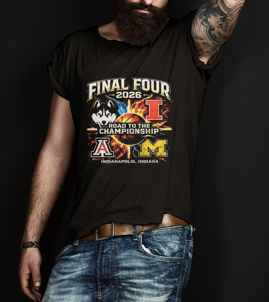 2026 Final Four Road To The Championship Indianapolis Indiana T-Shirt
