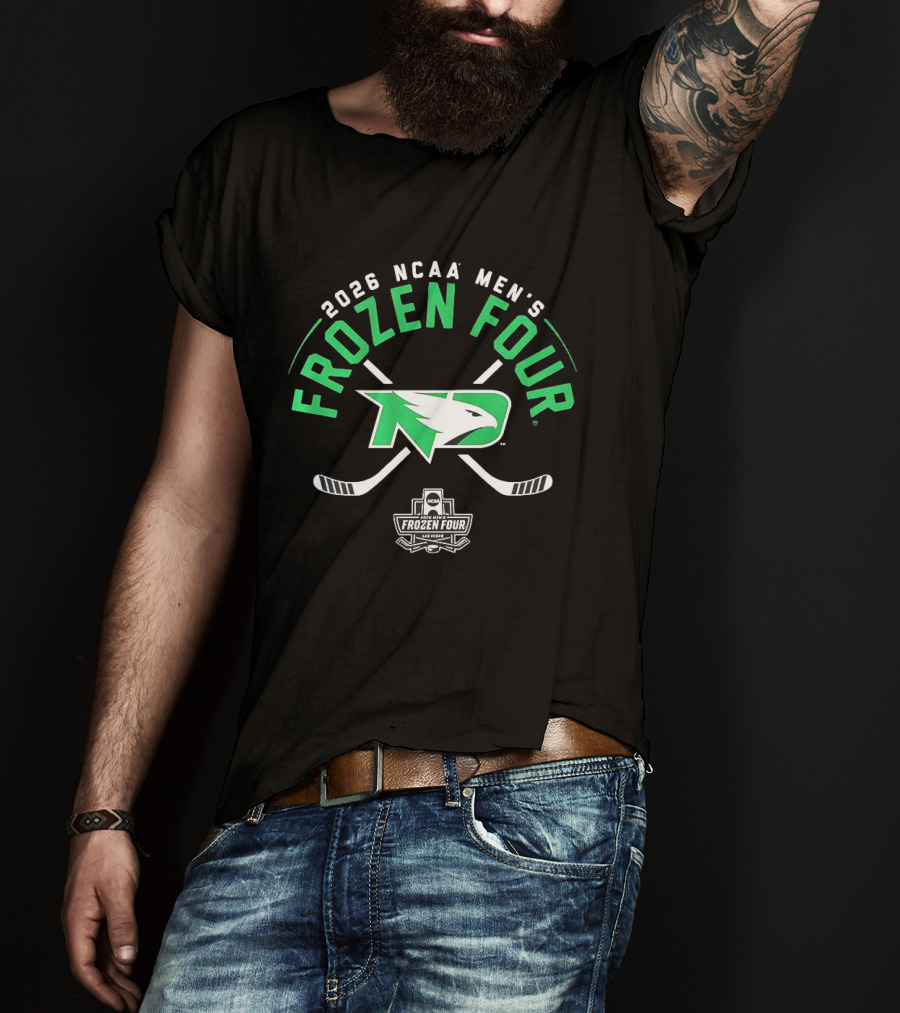 2026 NCAA Men's Frozen Four North Dakota Hockey Las Vegas T-Shirt