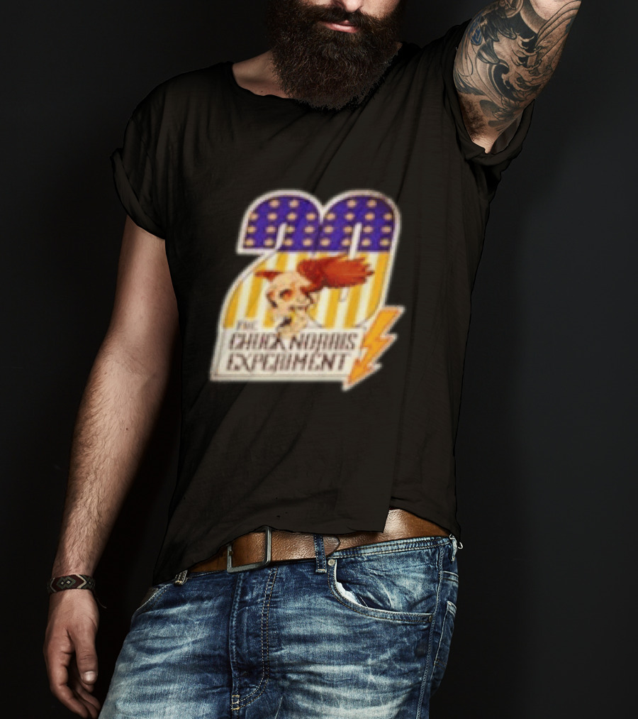 The Chuck Norris Experiment 20 Lightning Bolt Stars And Stripes Skull T-Shirt