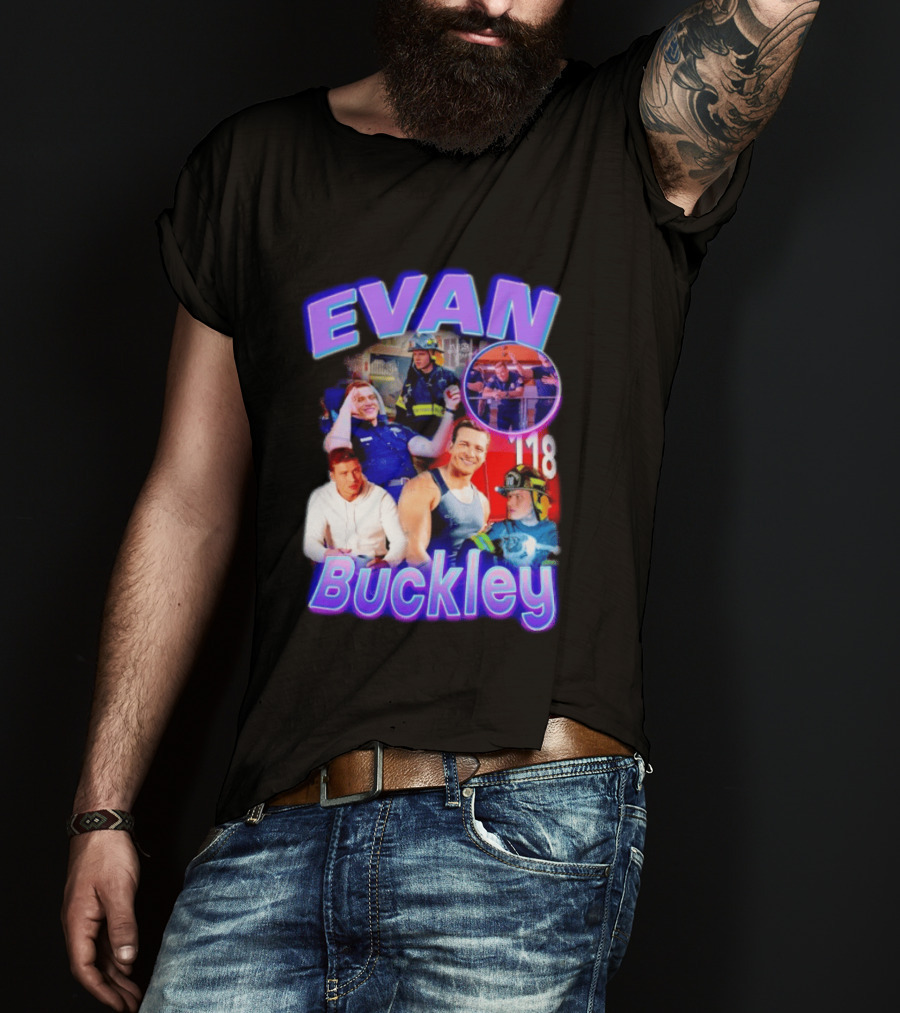 Evan Buckley Collage Firefighter Tribute 118 T-Shirt