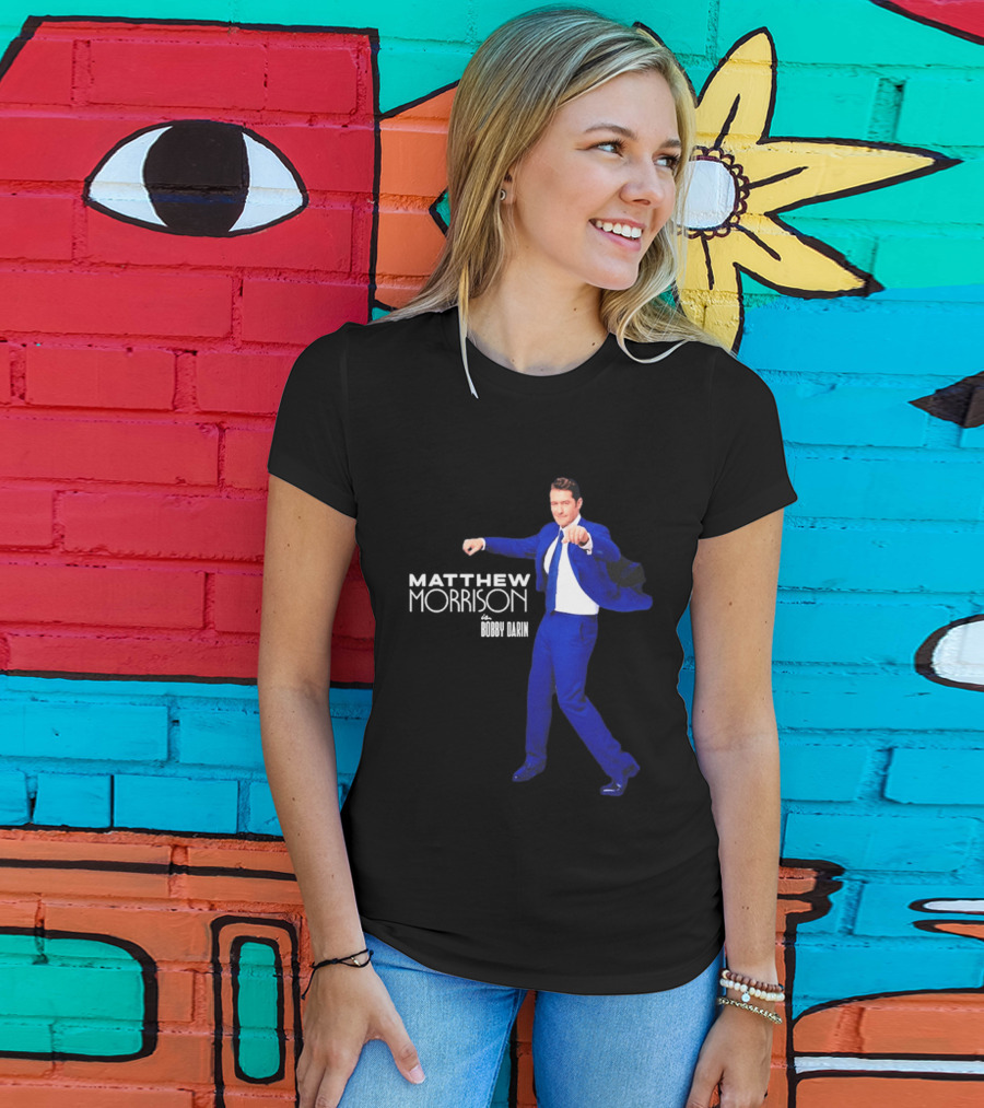 Just In Time Matthew Morrison Is Bobby Darin Bold Blue Suit Dance T-Shirt