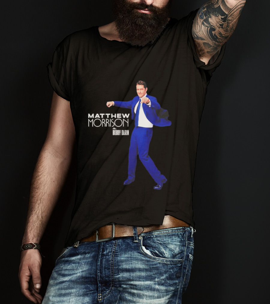 Just In Time Matthew Morrison Is Bobby Darin Bold Blue Suit Dance T-Shirt