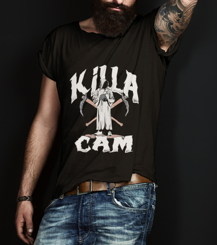 Killa Cam Schlittler New York Baseball Crossed Bats And Sickle T-Shirt