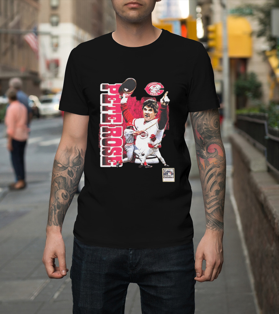 Pete Rose Cincinnati Reds Cooperstown Collection Players T-Shirt