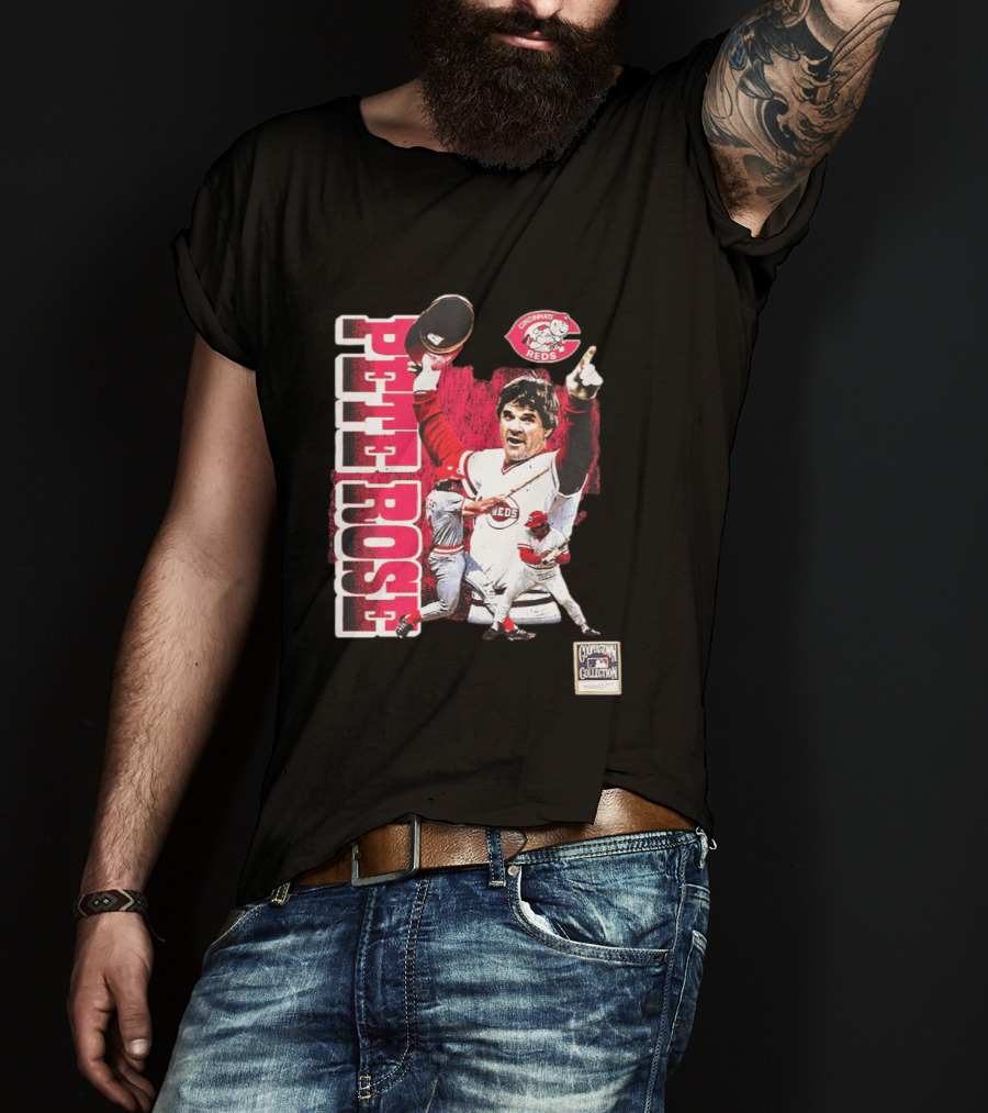 Pete Rose Cincinnati Reds Cooperstown Collection Players T-Shirt