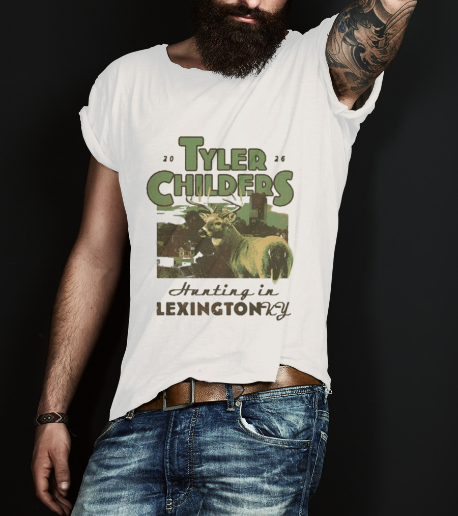 Tyler Childers 2026 Hunting In Lexington KY Deer Landscape T-Shirt