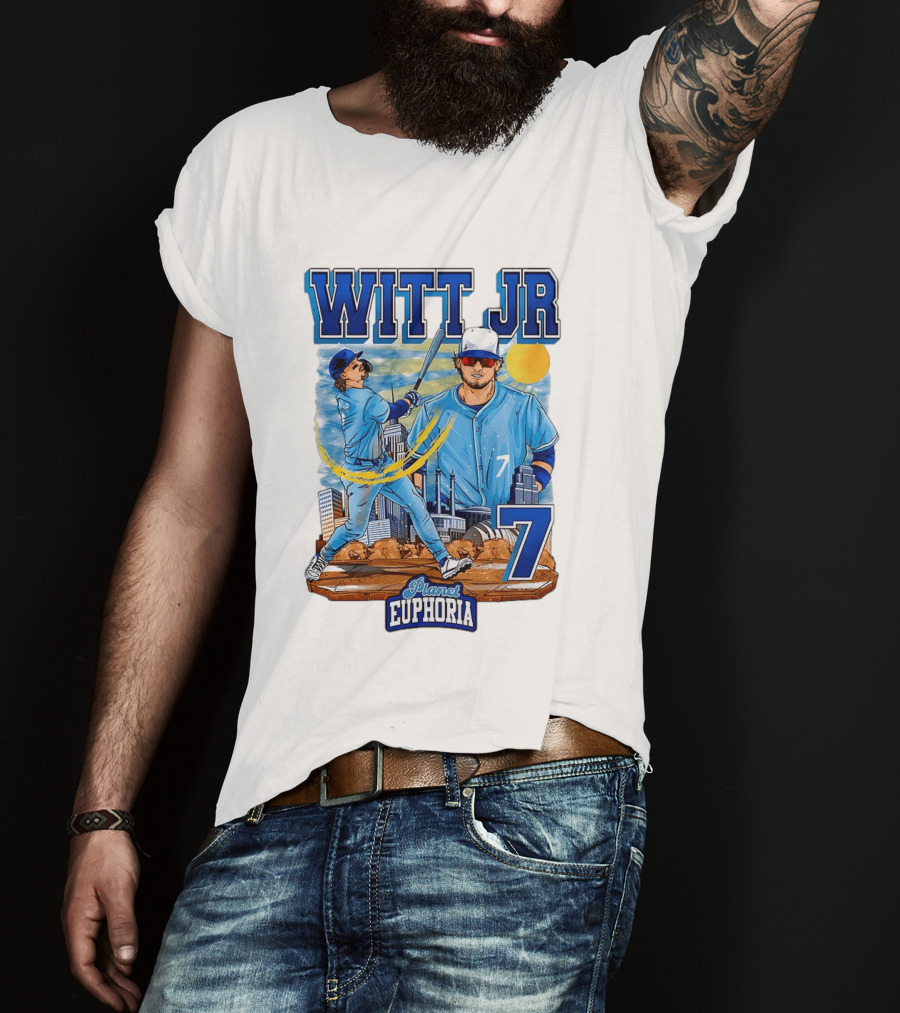 Witt Jr Kansas City Royals Planet Euphoria Baseball 7 T-Shirt