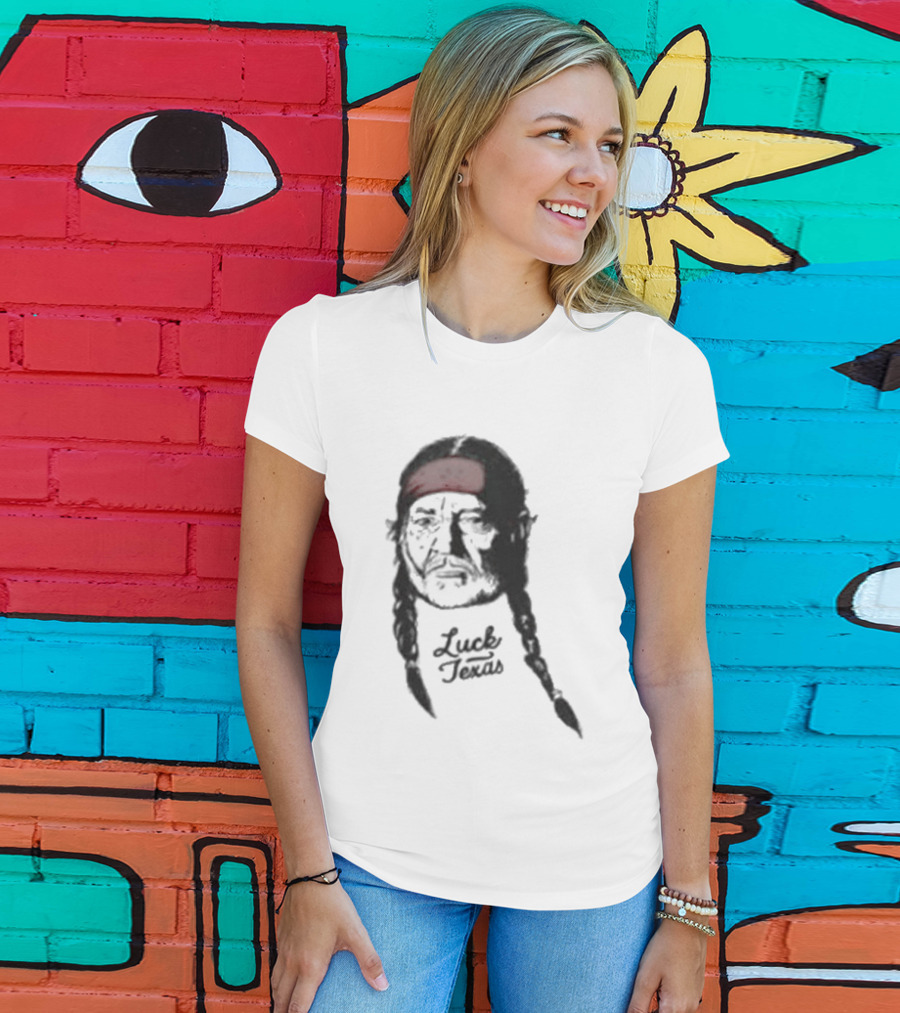 Jungmaven X Luck Reunion Willie Nelson Red Bandana Braids T-Shirt