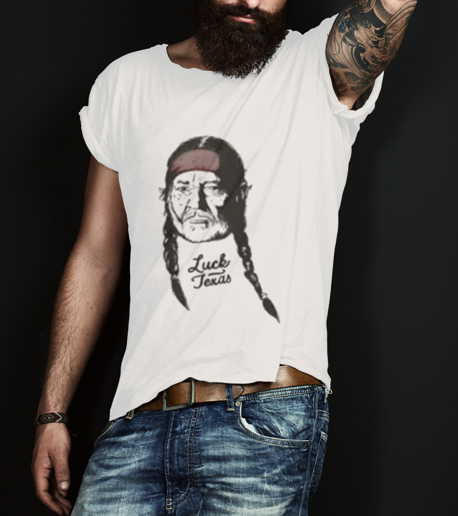 Jungmaven X Luck Reunion Willie Nelson Red Bandana Braids T-Shirt