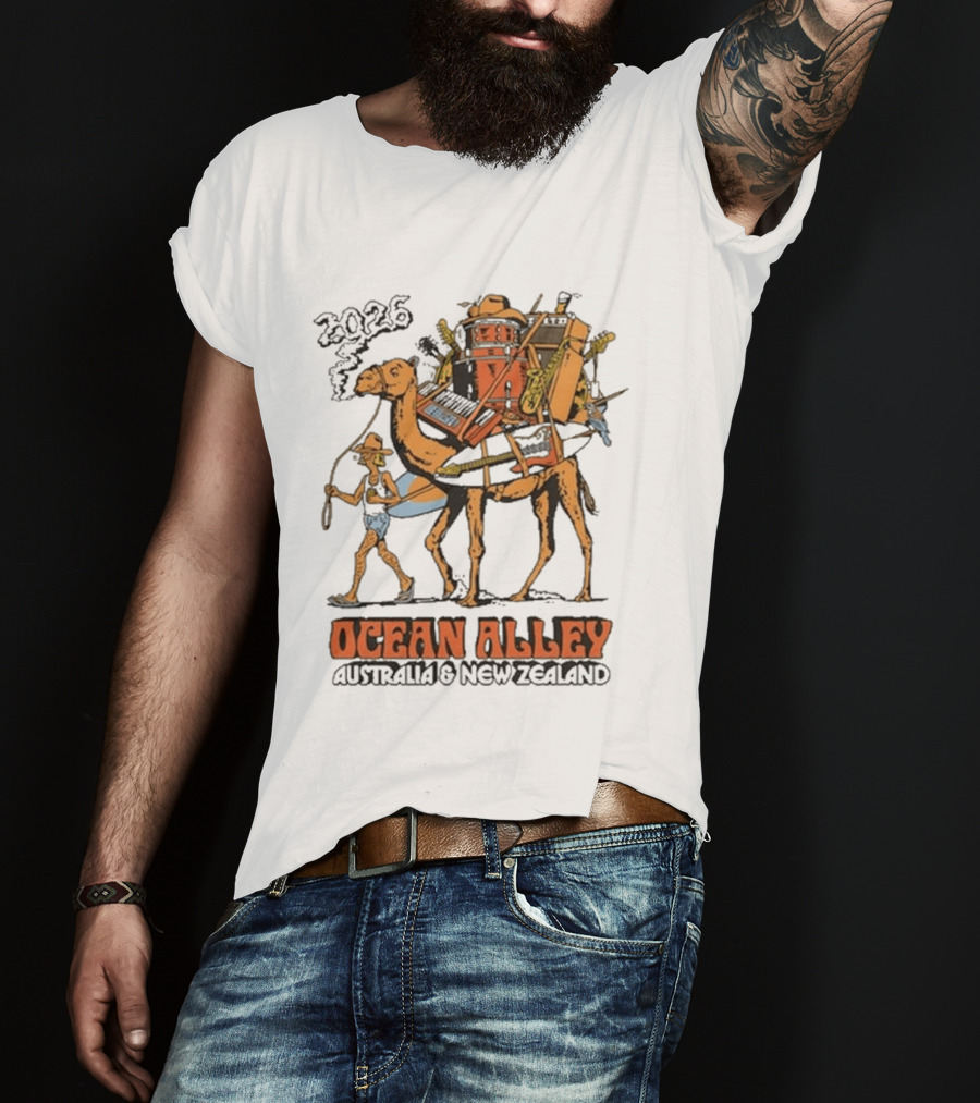 Ocean Alley 2026 Australia New Zealand Tour Camel T-Shirt