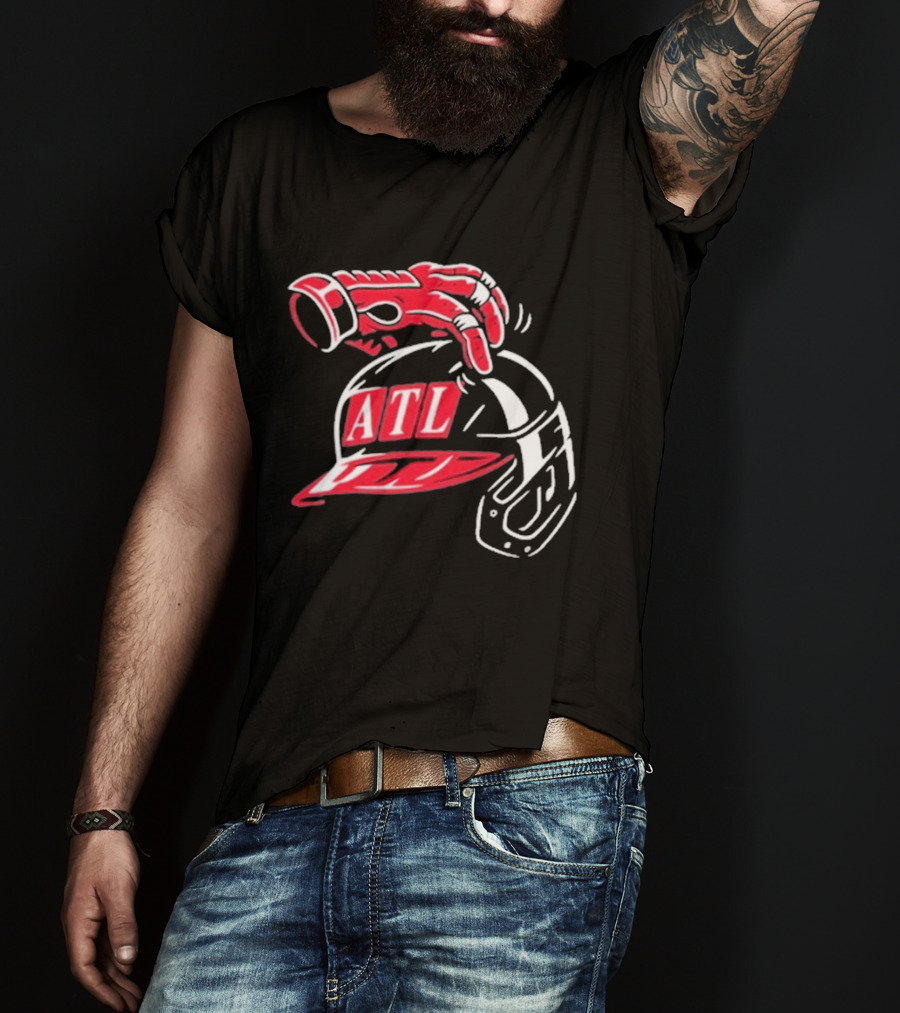 ATL Helmet Red Hand Scratch T-Shirt