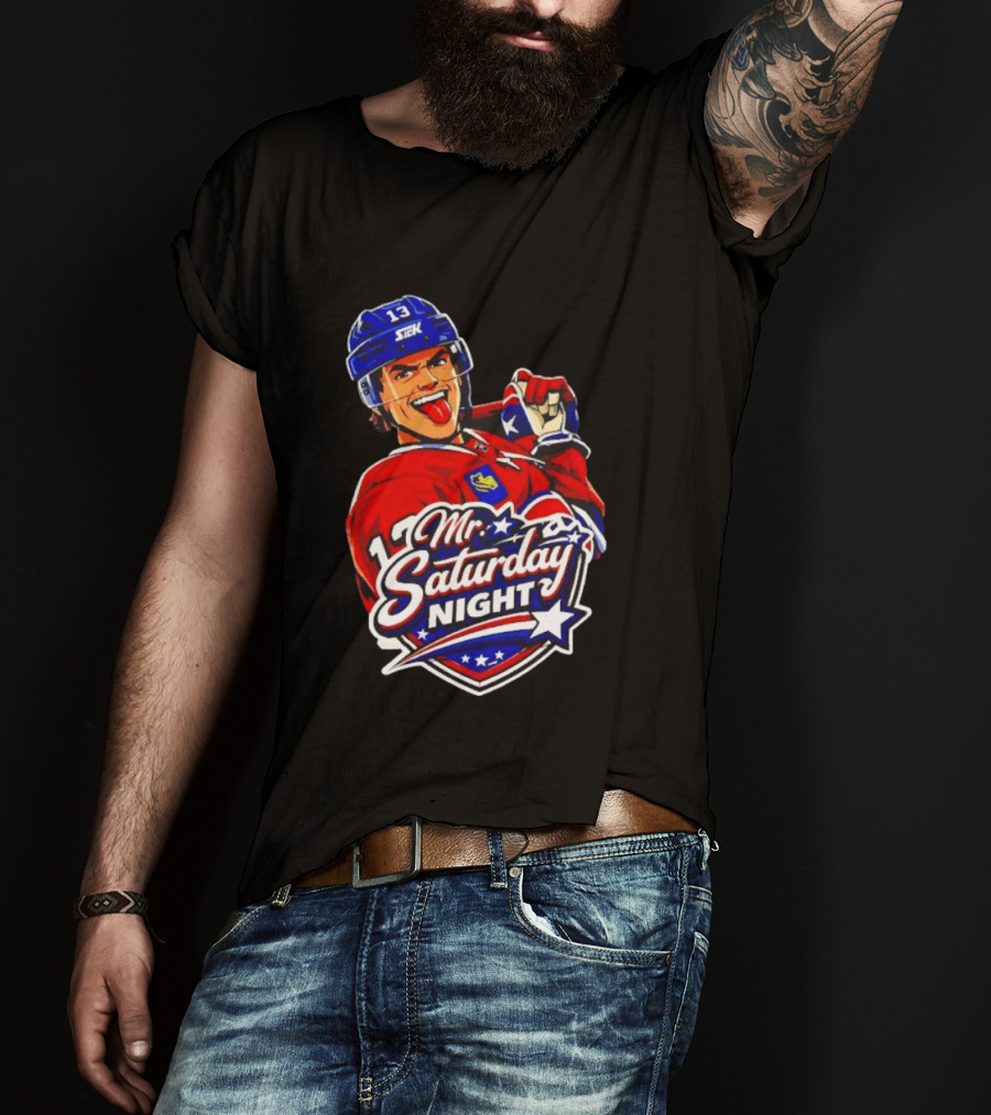 Mr. Saturday Night Cole Caufield Montreal Canadiens Hockey Player Celebration T-Shirt