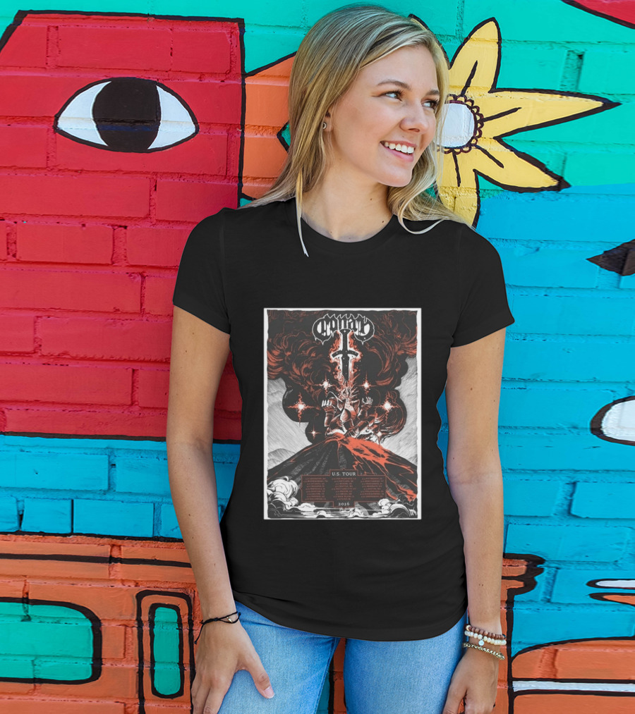 Conan US Tour 2026 Volcanic Knight Imagery City Dates T-Shirt