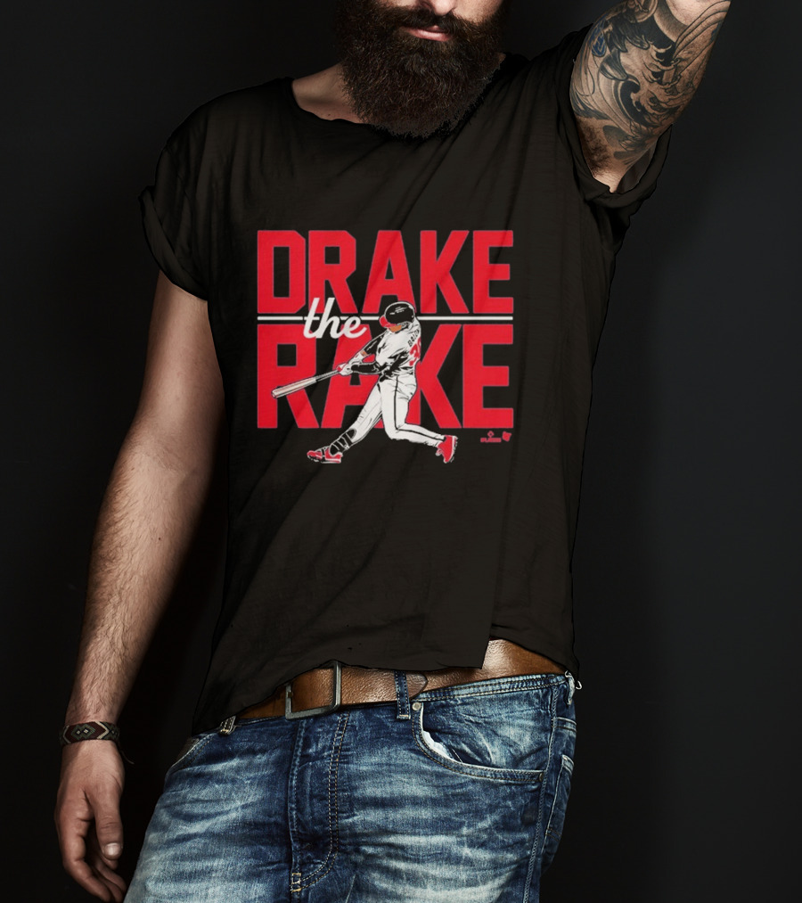 Drake Baldwin The Rake Baseball Player Swinging Bat T-Shirt