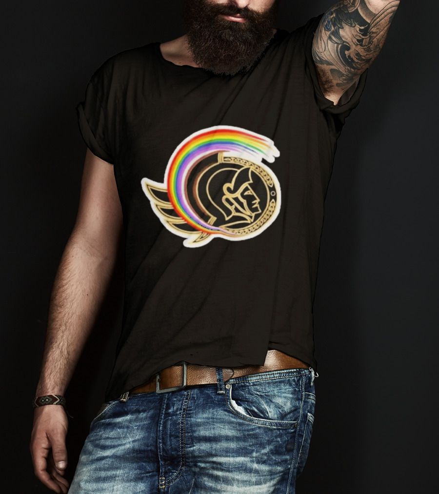 Rachel Reid Ottawa Senators Pride Night Rainbow T-Shirt