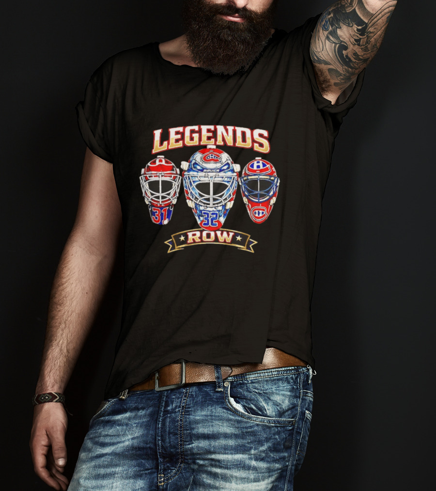 Legends Row Montreal Canadiens Hockey Mask 31 32 T-Shirt