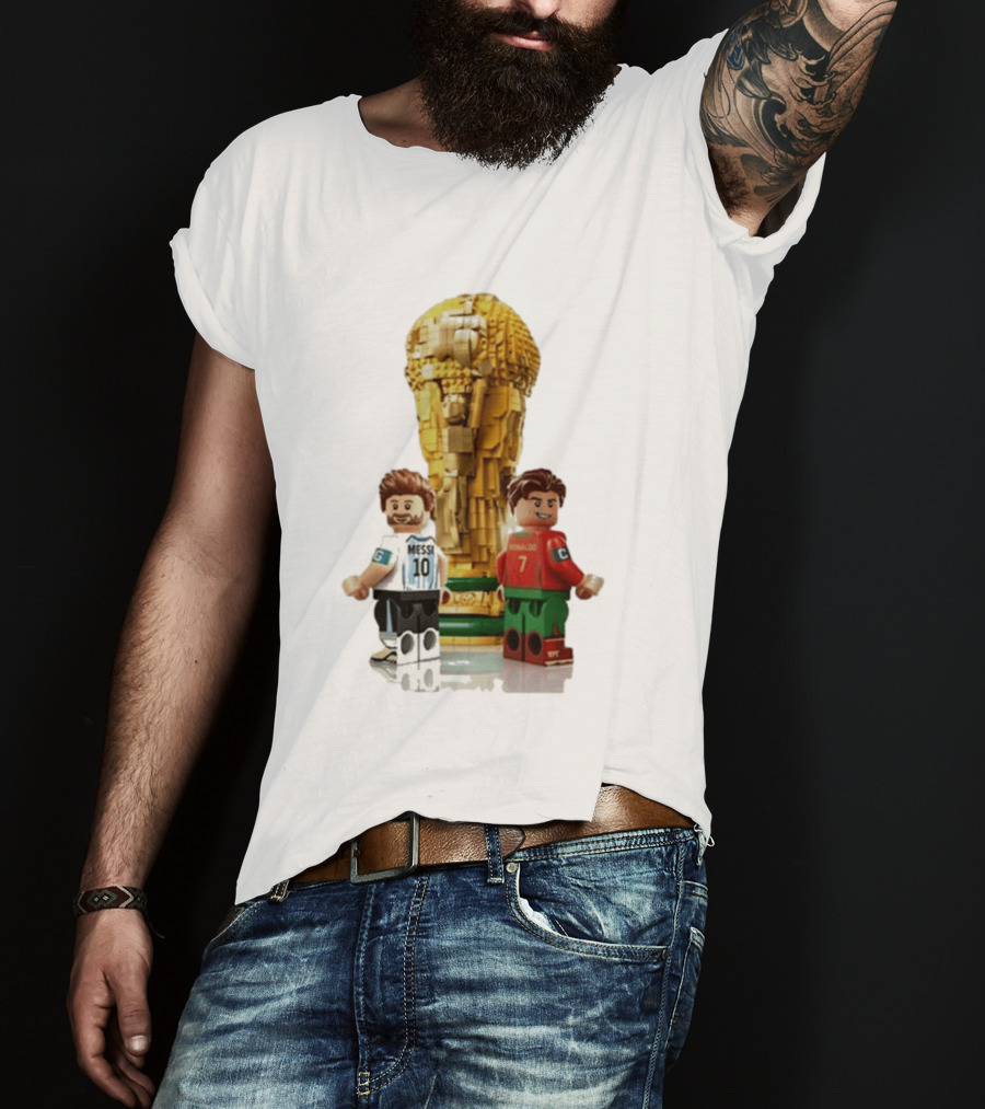 LEGO Football Legends Messi Ronaldo FIFA World Cup 2026 Mini Figures T-Shirt