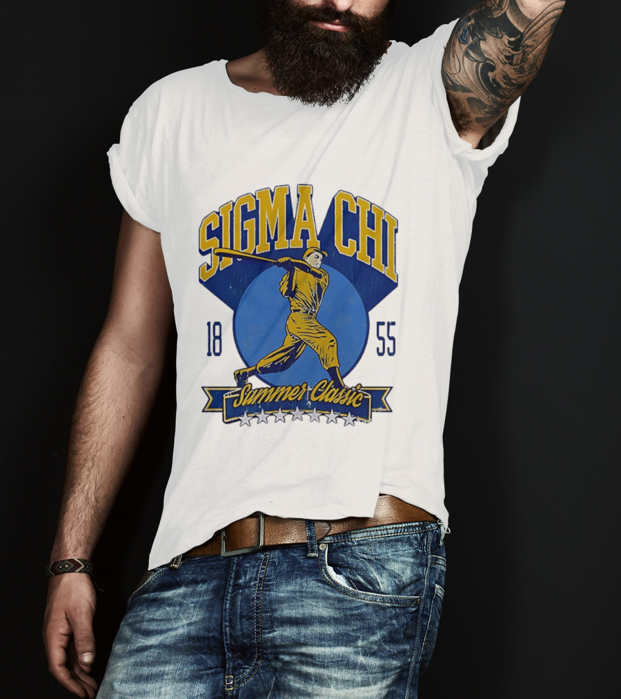 Sigma Chi Baseball Player Summer Classic 1855 T-Shirt