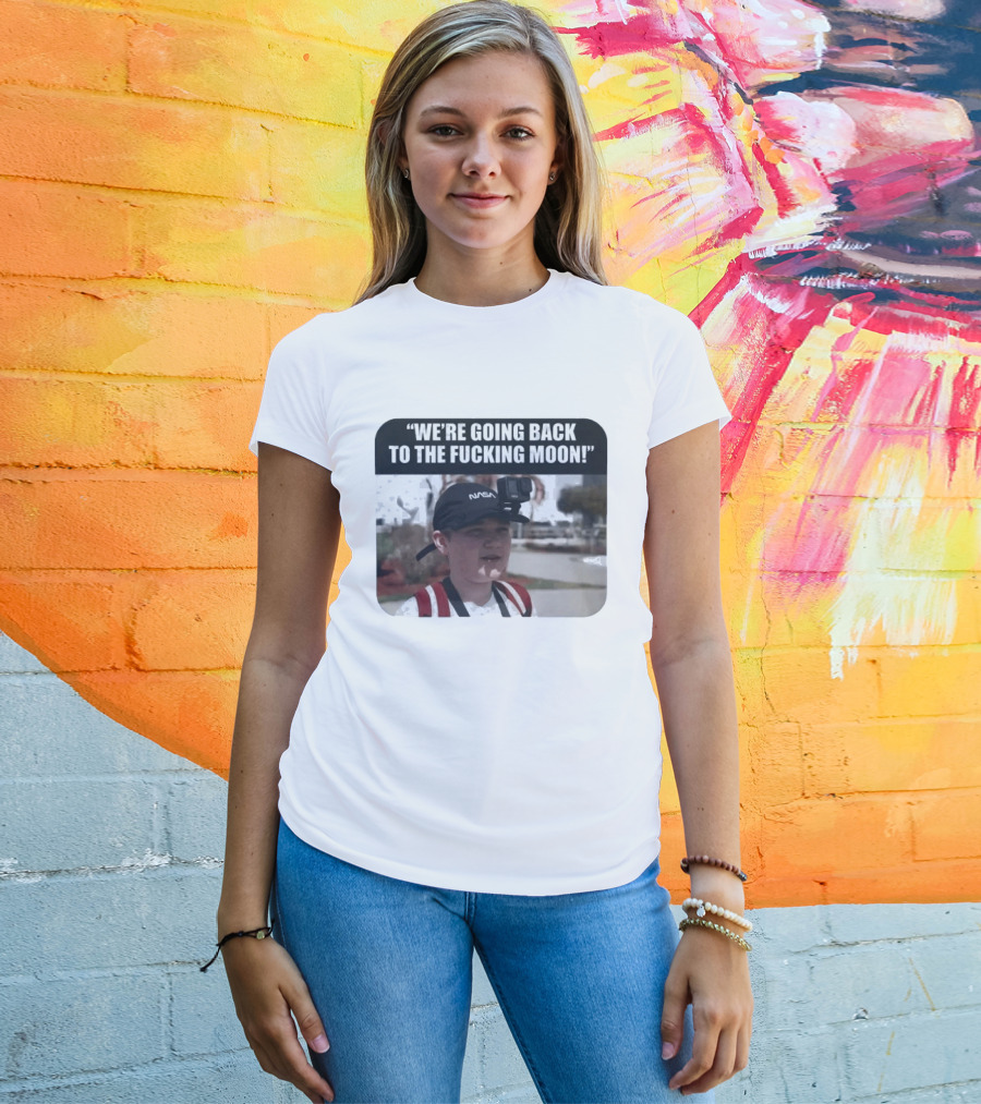 NASA Astronaut Moon Mission Humor With GoPro Mount T-Shirt