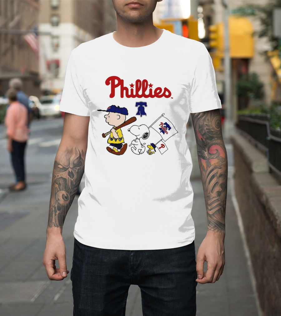 Philadelphia Phillies Snoopy Charlie Brown Woodstock MLB Fan 2025 T-Shirt