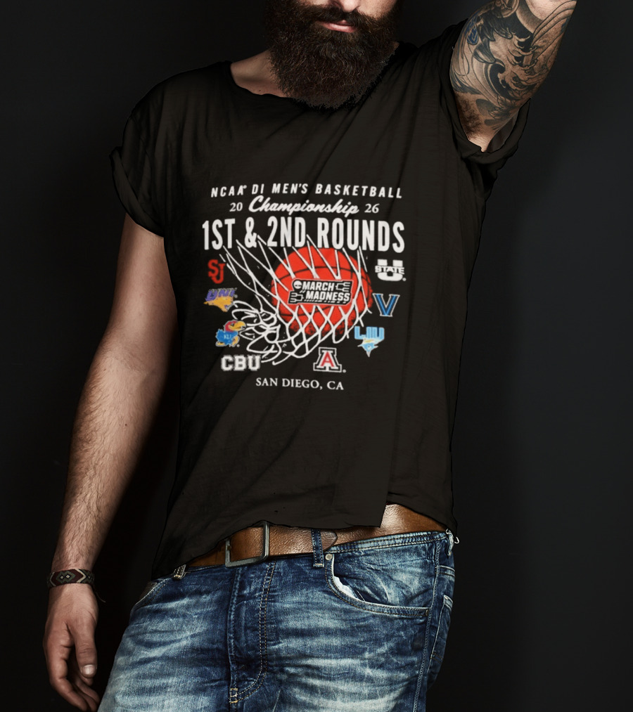 NCAA DI Men's Basketball 2026 Championship 1st 2nd Rounds San Diego CA T-Shirt
