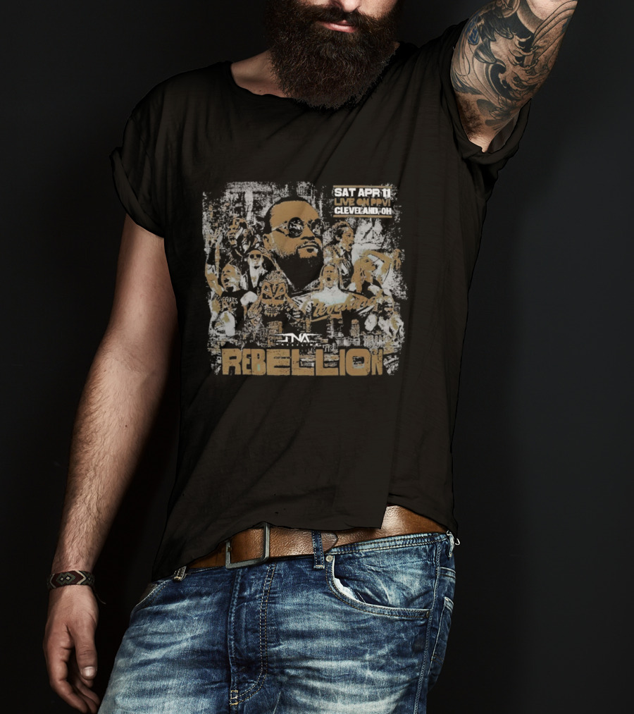 TNA Wrestling Rebellion 2026 Event Wrestling Superstars Collage T-Shirt