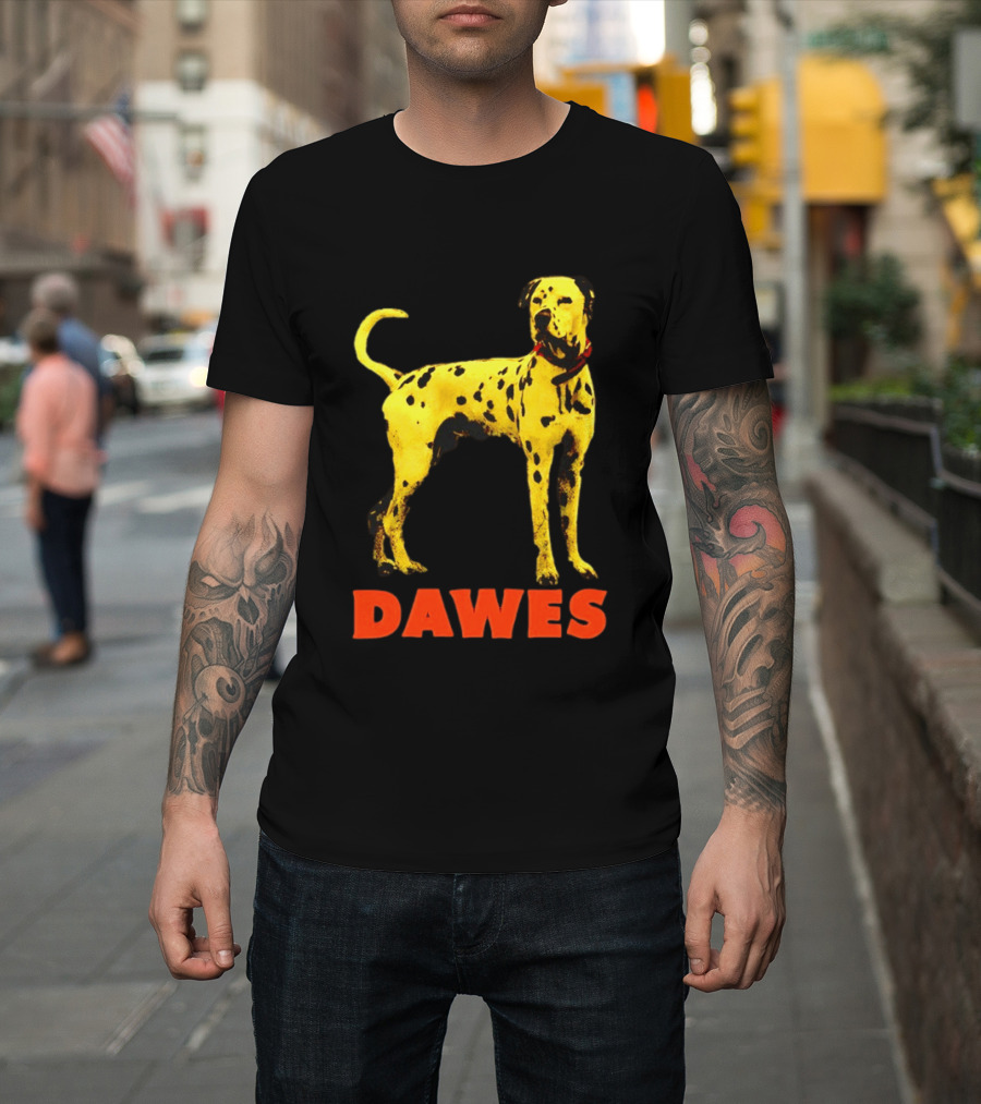 Dawes Dalmatian Dog Yellow and Red T-Shirt