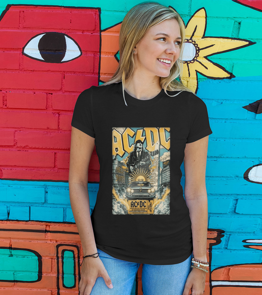 AC DC Power Up Tour 27 Marzo 2026 Buenos Aires Argentina T-Shirt