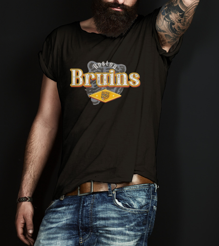 Boston Bruins NHL Vintage Black Bear T-Shirt