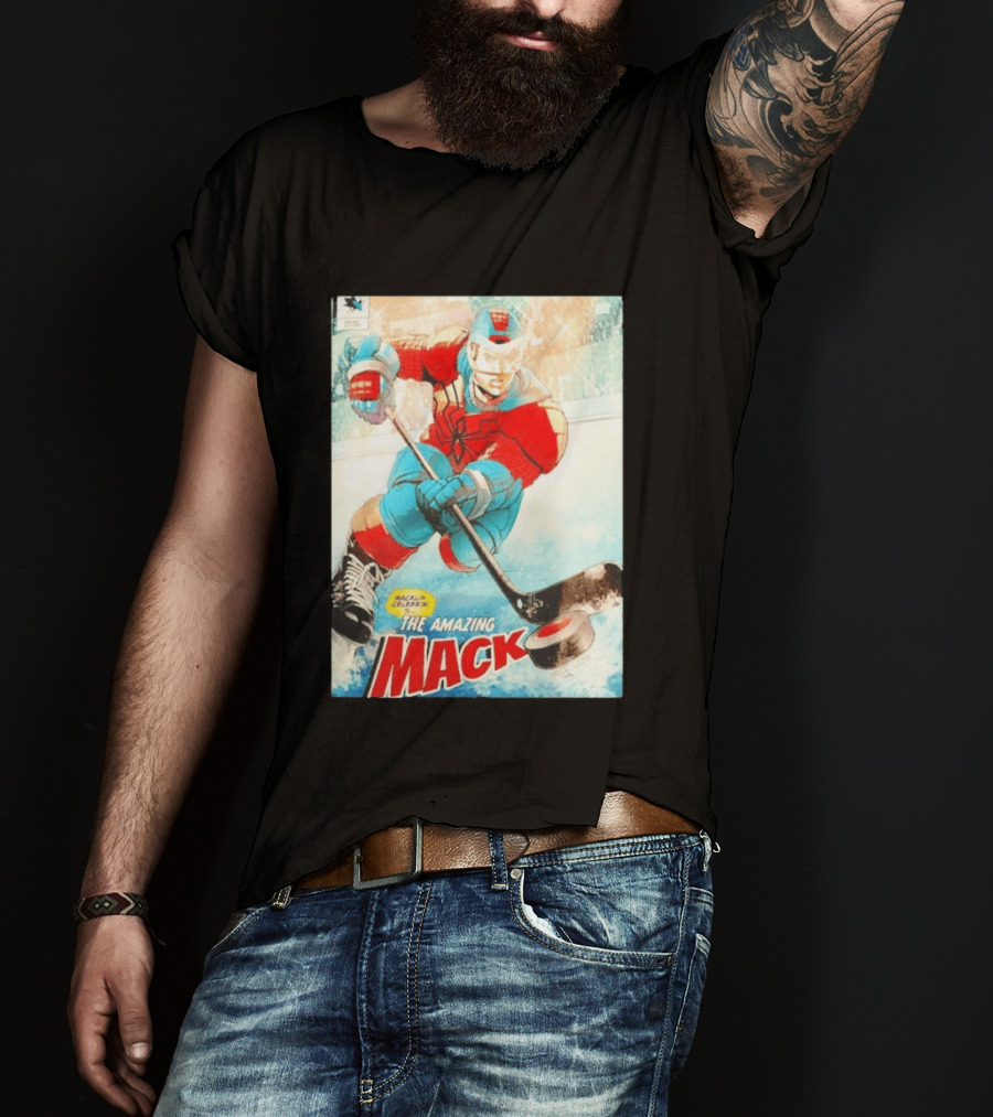 Macklin Celebrini The Amazing Mack San Jose Sharks Hockey Comic T-Shirt