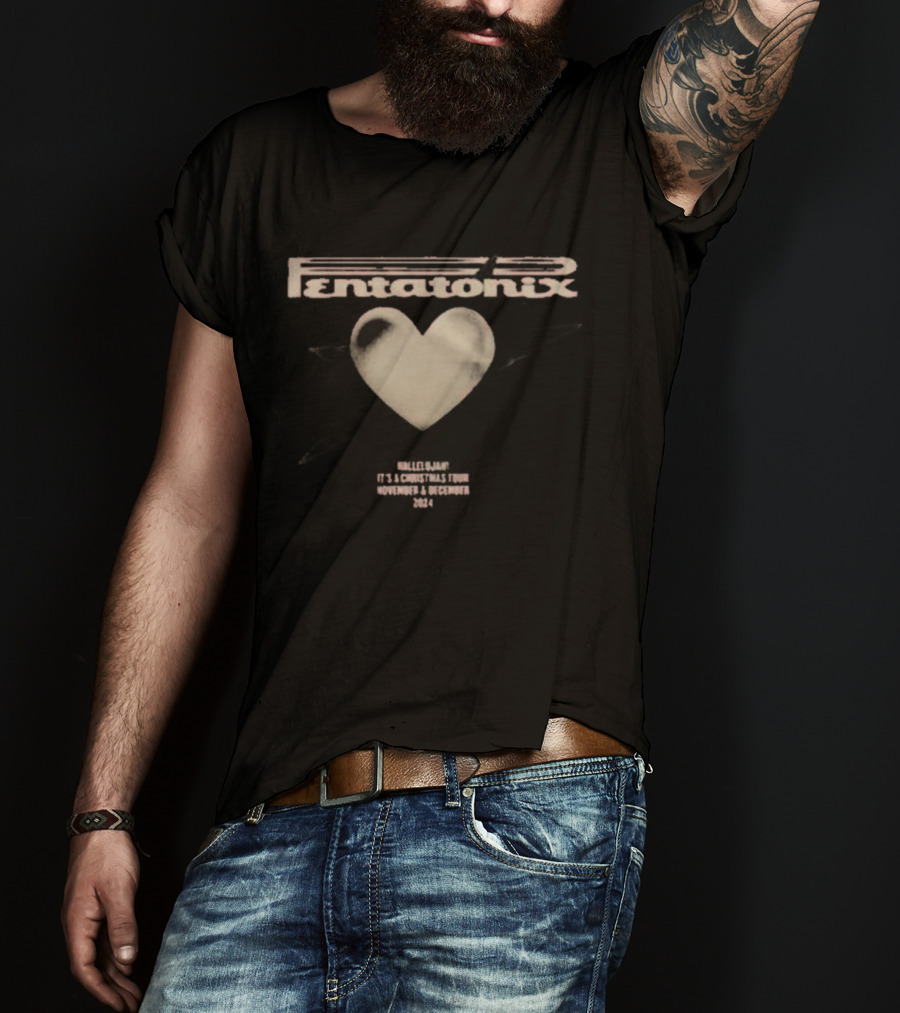 Ptxofficial Heart Brick Collage Star T-Shirt