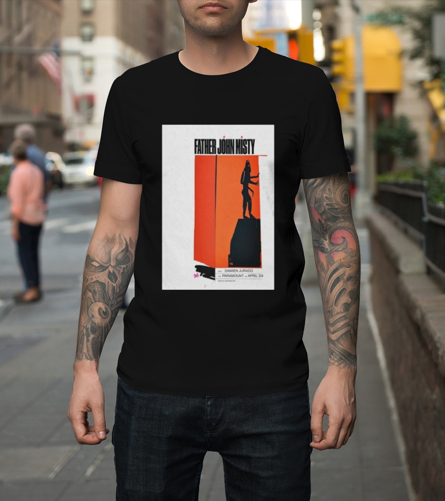 Father John Misty Seattle April 3 4 2026 Featuring Damien Jurado at Paramount Theater T-Shirt