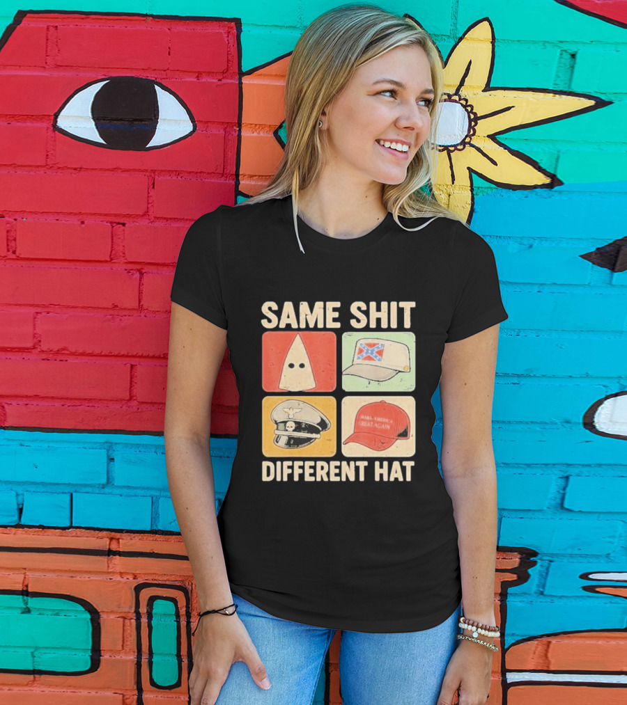 Same Shit Different Hat Ku Klux Klan Confederate Battle Flag Make America Great Again Police T-Shirt