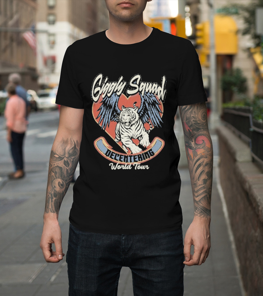 Giggly Squad Decentering World Tour Winged Heart Tiger T-Shirt