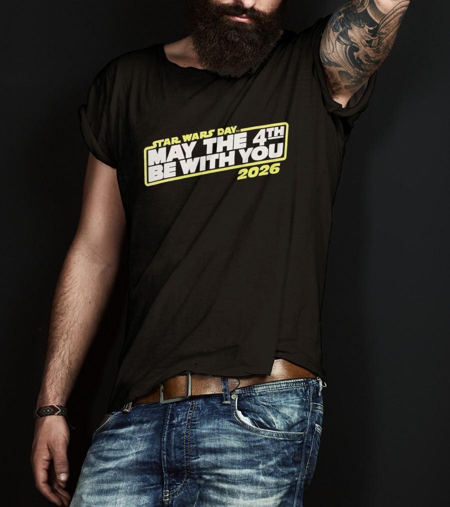 Star Wars Day 2026 May The 4th Be With You Yellow T-Shirt