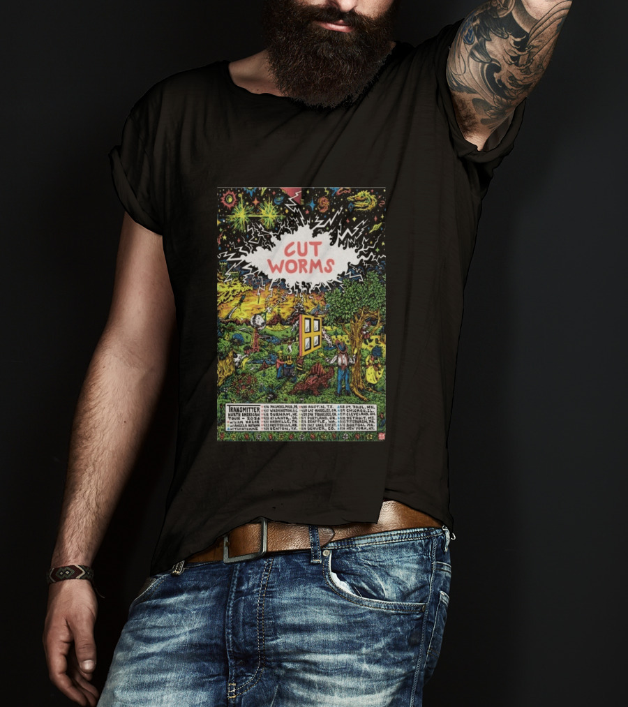 Cut Worms Transmitter North American 2026 Tour Philadelphia Austin Los Angeles New York T-Shirt