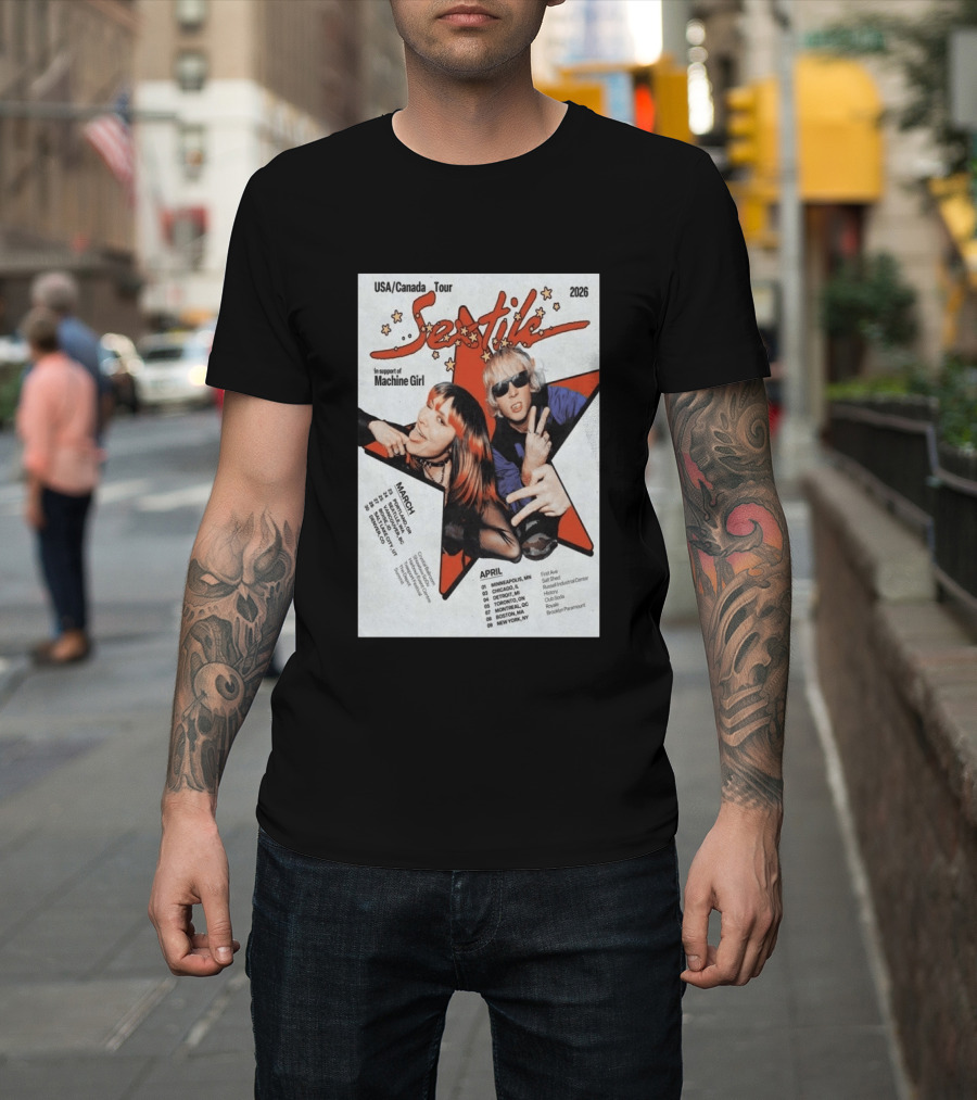 USA Canada 2026 Sextile Tour In Support Of Machine Girl T-Shirt