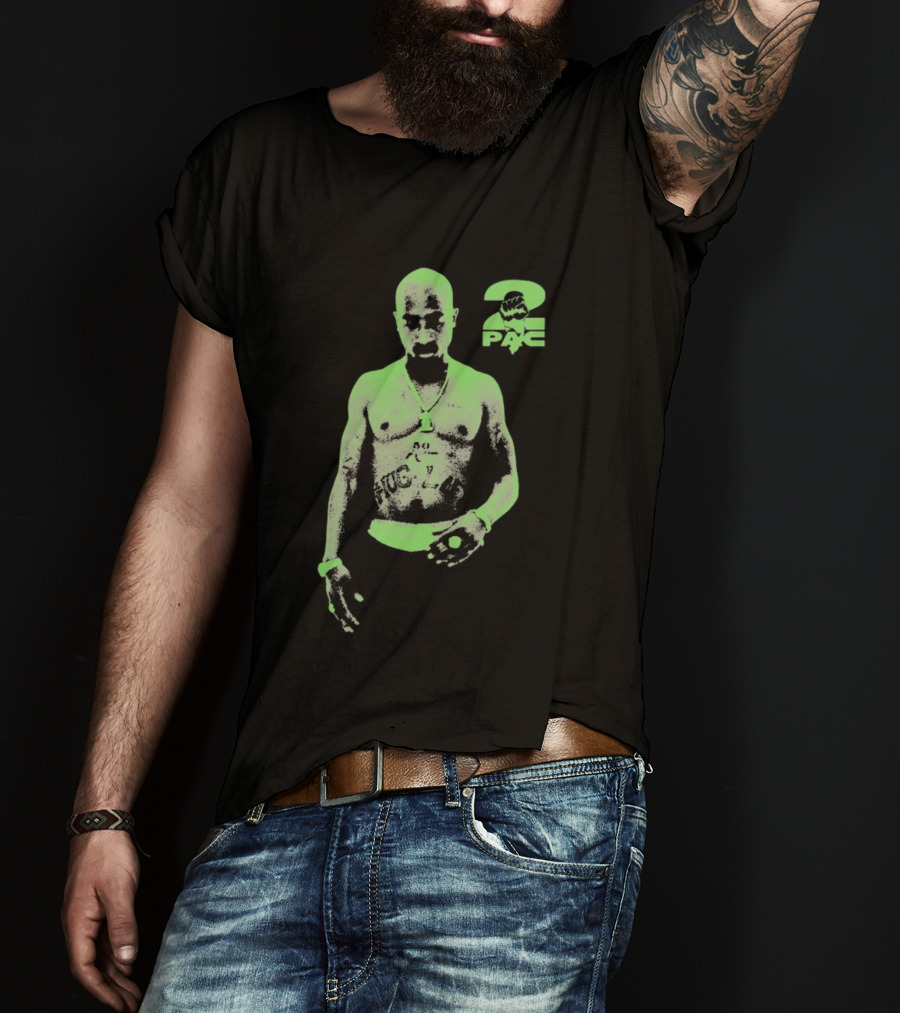 Tupac Shakur 2pac Thug Life Neon T-Shirt