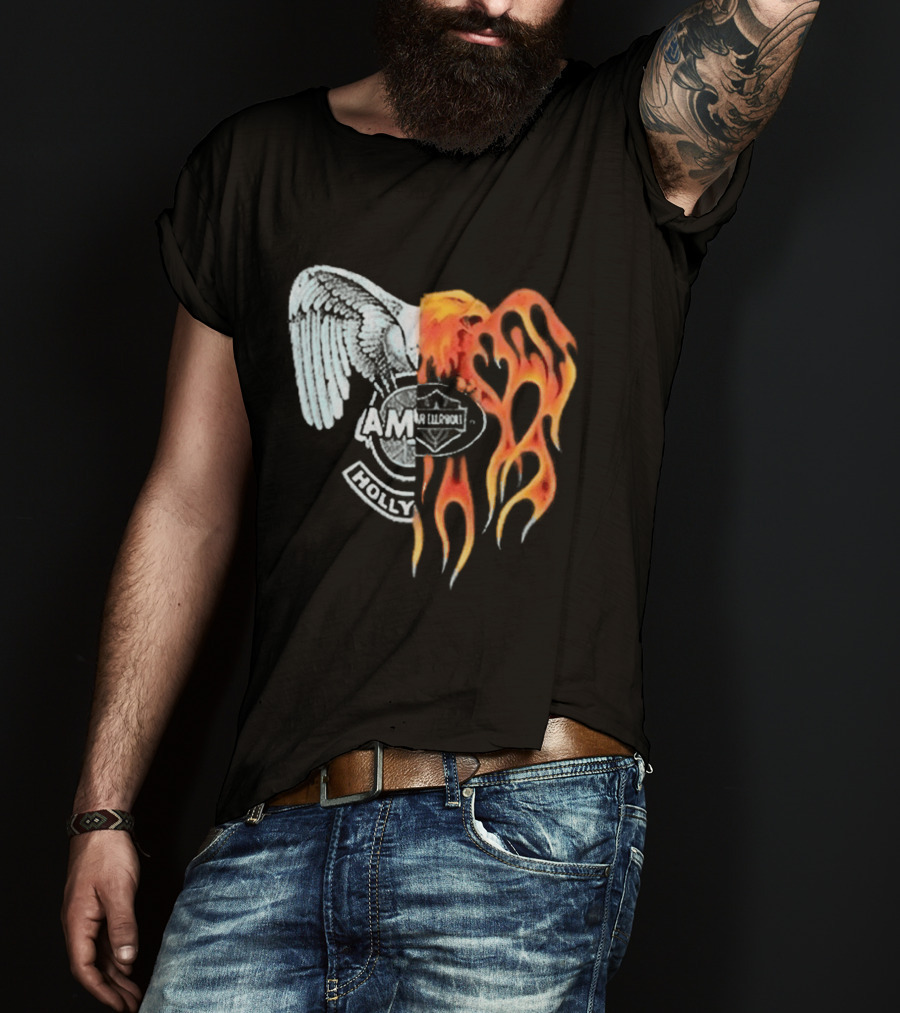 Louis Tomlinson HDWGH Tour Prague Amiri Spliced Angel Flames 2026 T-Shirt