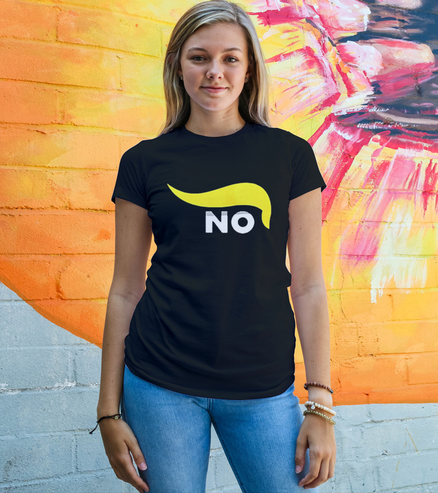 No One Wants To Fight For Israel With Iconic Yellow Hair Accentuating NO T-Shirt
