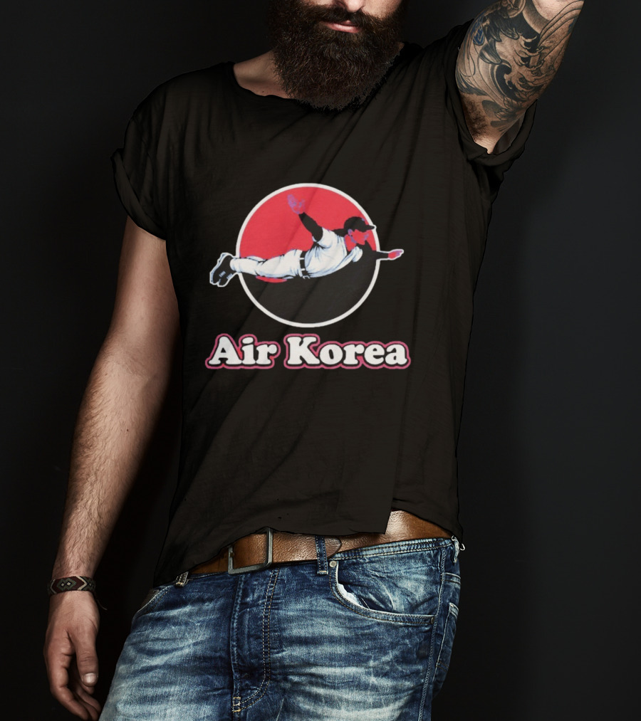 Air Korea Flying High World Baseball Classic Player Black And White T-Shirt