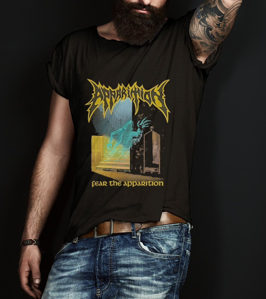 Apparition Fear The Apparition Spooky Ghostly Spirit Doorway T-Shirt