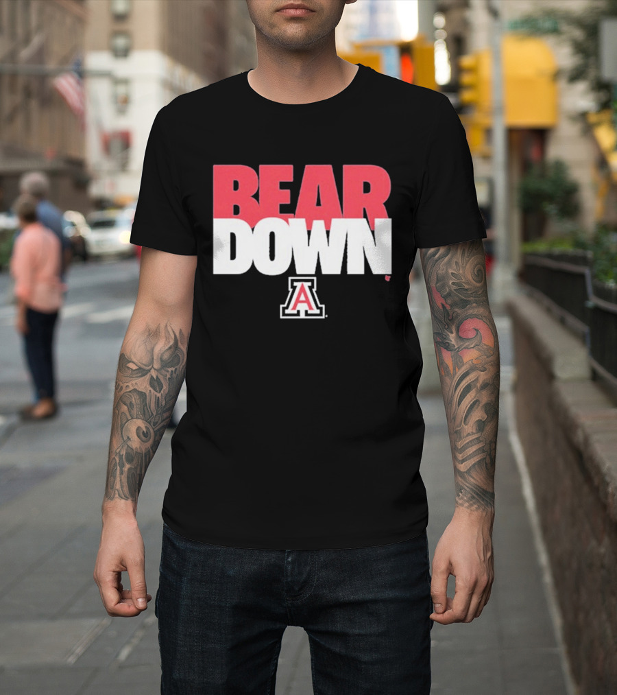Bear Down Arizona Wildcats Logo Block A T-Shirt