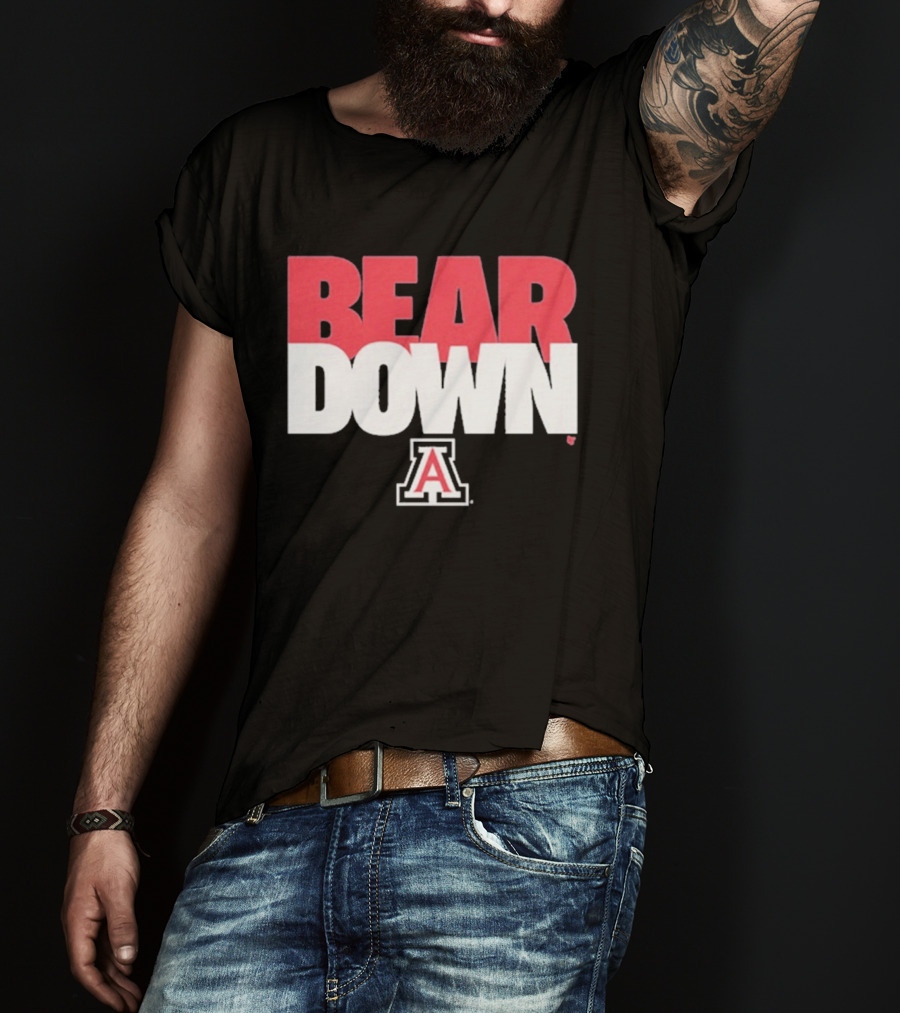 Bear Down Arizona Wildcats Logo Block A T-Shirt